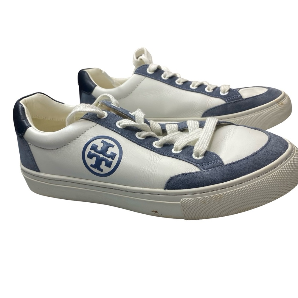 Tory Burch Women's Blue and White Sneakers - Picture 7 of 11